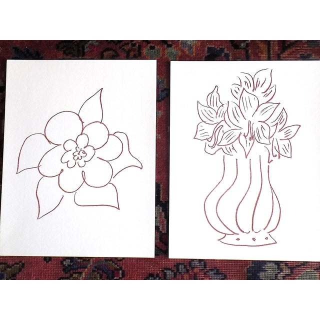 This set of three (3) lithographs (not offset) depict abstracted modernist botanical and still lifes by Henri Matisse...
