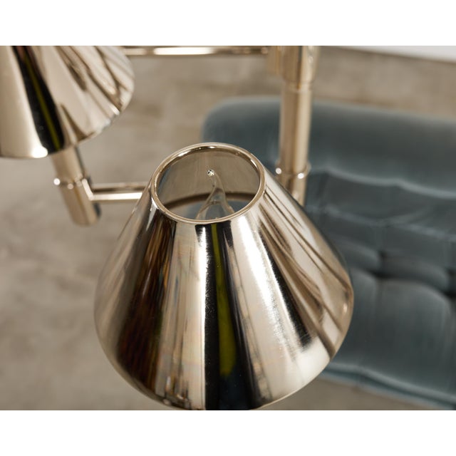 Ralph Lauren "Barrett Large Knurled Chandelier" Polished Nickel For Sale - Image 12 of 18