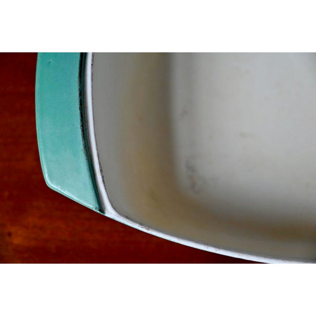 Paint Almond Green Cast Iron Dish by Raymond Loewy for Le Creuset, 1950s For Sale - Image 7 of 10