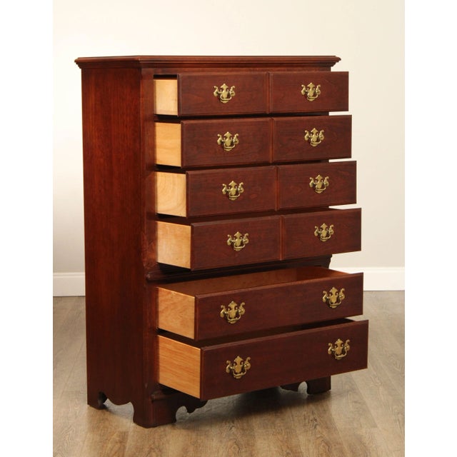 Thomasville #39 Winston Court #39 Chippendale Style Cherry Tall Chest Chairish
