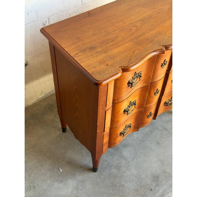 Brown Vintage Danish Modern Teak Bachelor Chest Nightstand Dovetail Drawers MCM Denmark For Sale - Image 8 of 10