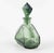 Vintage Cubist Art Deco Decanter in Green Art Glass, France, 1930s For Sale - Image 4 of 7