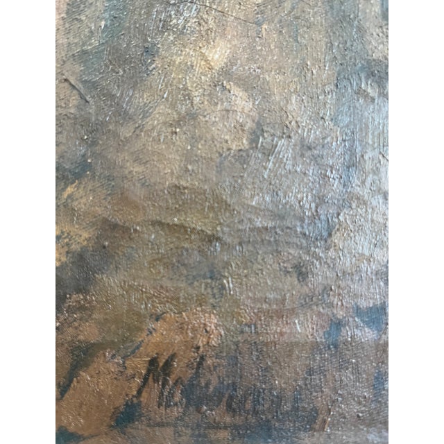 Brown Mexican Modernist Bodegon Fruitas Still Life Oil Signed, Circa 1960s, Framed For Sale - Image 8 of 12