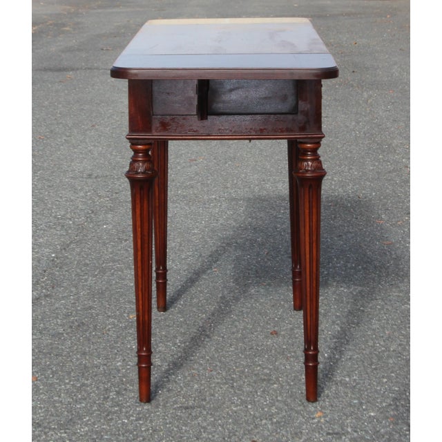 Early 20th Century Early 20th Century Vintage Georgian Mahogany 1-Drawer Drop-Leaf Writing Table For Sale - Image 5 of 12