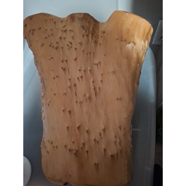1960s Vintage Handcarved Large Burl Wood Basket For Sale - Image 5 of 12