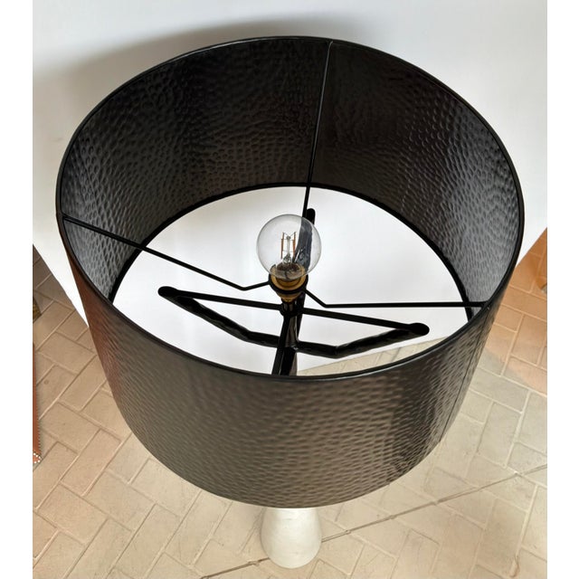 Arteriors Home Arteriors Modern Marble and Iron Juneau Floor Lamp For Sale - Image 4 of 4