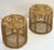 Mid-Century Modern Cane Wicker or Rattan Stools From Spain - Two Available For Sale - Image 4 of 8
