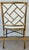 Modern Revelation Modern Chippendale Antique Brass and Leather Side Chair For Sale - Image 3 of 6