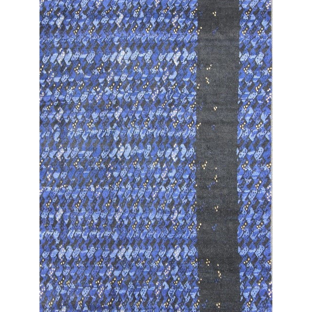 Modern Scandinavian/Swedish Geometric Design Rug by Keivan Woven Arts. rug RJK-19410-SHB-121-PILE, Keivan Woven Arts /...