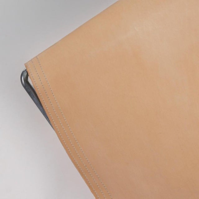 Anneau AP-14 Lounge Chairs in Natural Saddle Leather by Pierre Paulin for A. Polak, 1960s, Set of 2 For Sale - Image 8 of 11