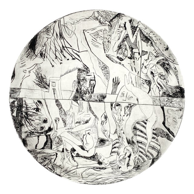 Jana Grzimek, Composition, 1998, Etching For Sale