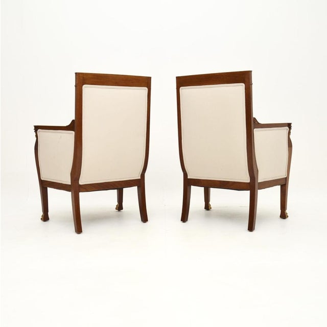 Antique Neo-Classical Swedish Armchairs, 1890s, Set of 2 For Sale - Image 4 of 10