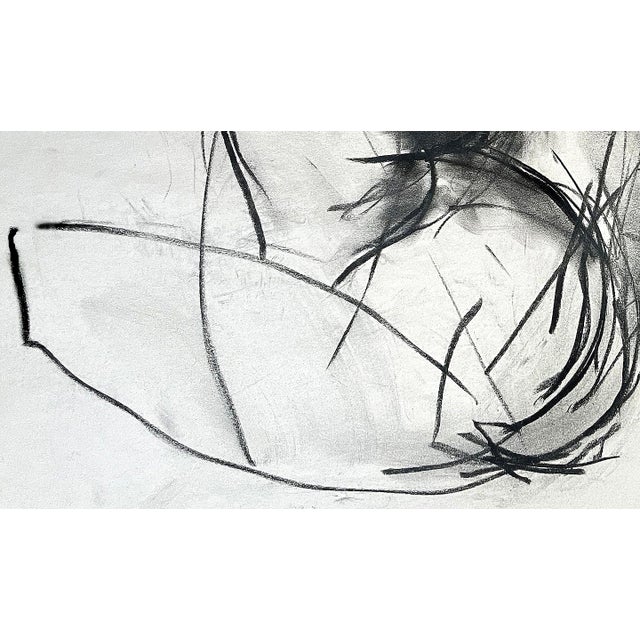 Contemporary Dynamic Contemorary Abstract Charcoal Figure Drawing - "Body Unto Itself" For Sale - Image 3 of 4