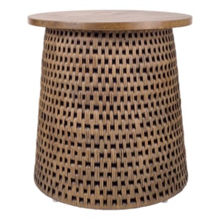Rattan Side Table For Sale