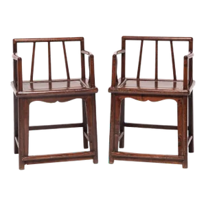 Pair of Chinese Spindleback Chairs, C. 1850