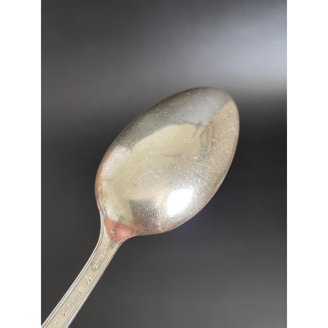 Silver 1920s Lunt Silver Treasure William & Mary 1921 Sterling Teaspoon With Monogram B For Sale - Image 8 of 12