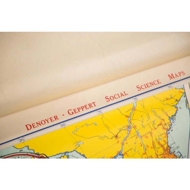 Denoyer-Geppert Vintage Denoyer-Geppert Westward Movement Map For Sale - Image 4 of 4