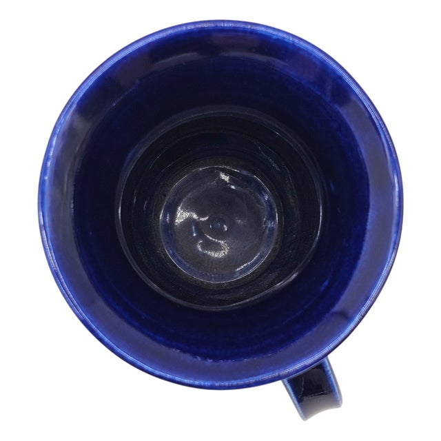 Late 20th Century Marianne Weinberg Benson Studio Pottery Cobalt Blue Abstract Mugs & Box For Sale - Image 11 of 15