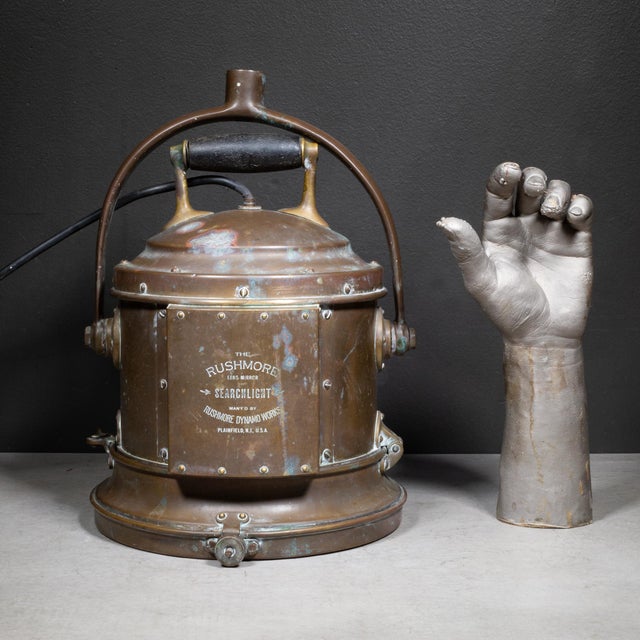 Metal Antique the Rushmore Industrial Searchlight c.1905 For Sale - Image 7 of 9