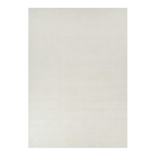 Rug & Kilim’s Oversized Textural Rug in Simple, Solid Cream White Tones - 12x17 For Sale