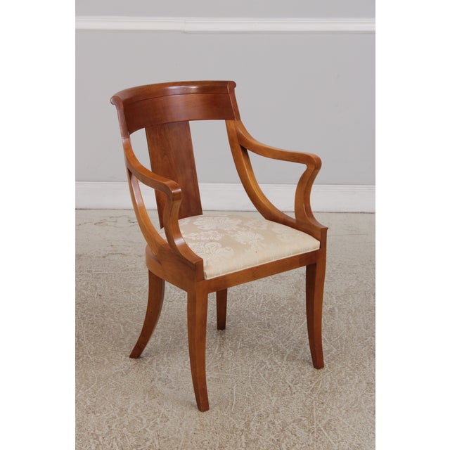 Traditional Set of 6 Baker Cherry Regency Style Dining Chairs For Sale - Image 3 of 18