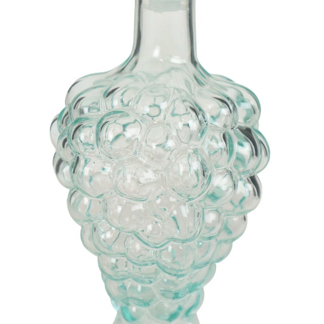 Glass Vetreria Etrusca Italian Grape Cluster and Cat Wine Carafe, 1960s, Set of 2 For Sale - Image 7 of 16