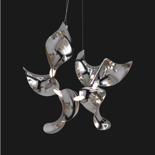 Not Yet Made - Made To Order Dune 6 Cluster Pendant Light in Silver Anodized Aluminum by Moss Objects For Sale - Image 5 of 18