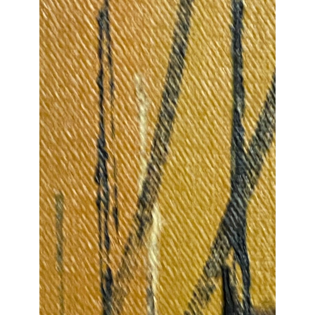 Mexican Mid Century Modern Oil Painting City Bay at Sunset Signed, Framed For Sale - Image 10 of 12