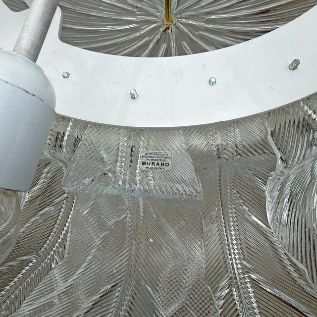 Large Italian Murano Glass Leaf Flush Mount, 2000 For Sale - Image 11 of 13