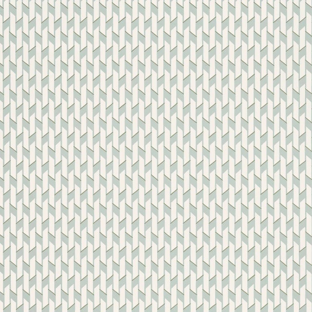 Sample - Schumacher X David Oliver Empire Wallpaper in Blue Charm For Sale
