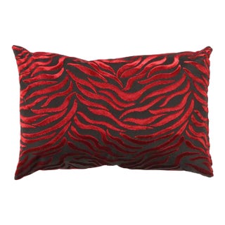 Tigre Pillow, Red & Black For Sale