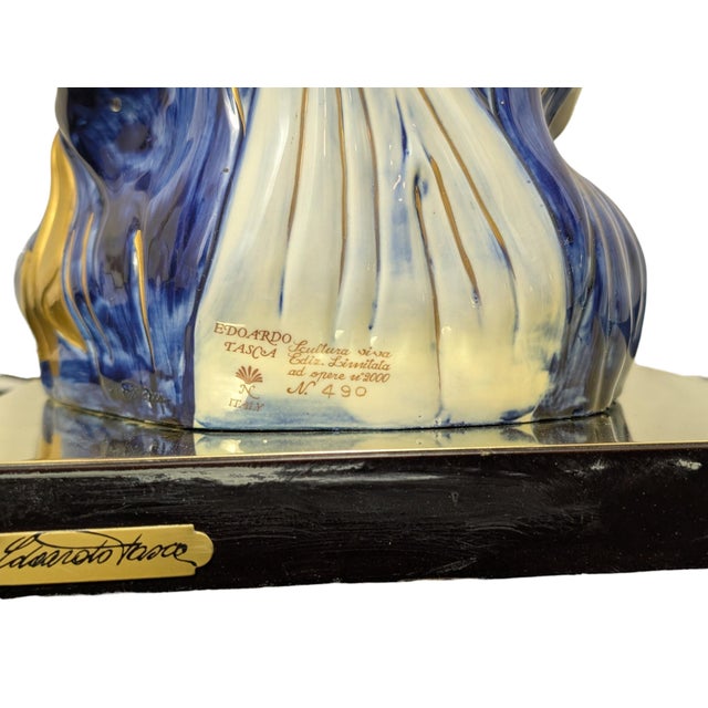 Vintage Scultura Viva Porcelain Buddha Lamps by Edoardo Tasca, 1970s, Set of 2 For Sale - Image 14 of 18