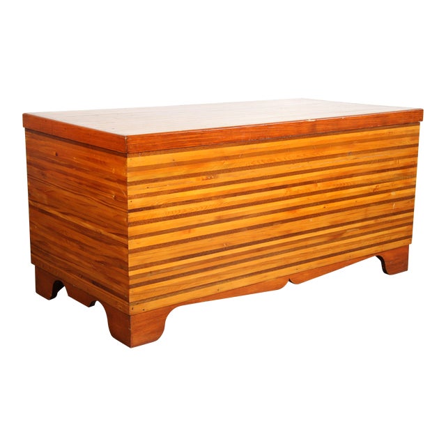 Vintage Nautical Wood Blanket Chest / Ships Trunk Chairish