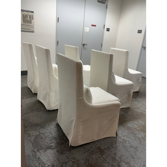 2020s Matthew Williams for Uttermost Coley White Armless Dining Chairs, Set of Six For Sale - Image 5 of 12