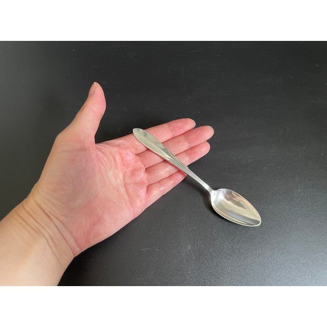 Silver National Silver Co Overture 1936 Sterling Silver Five O'Clock Teaspoon For Sale - Image 8 of 8
