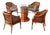 Vintage Faux Bamboo Dining Set, 1980s, Set of 5 For Sale