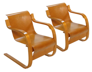 Set of Nr. 31 Cantilever Lounge Chairs by Alvar Aalto, 1930s