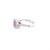 Contemporary 1.51 Carat Pink Sapphire Diamond 14 Karat White Gold Engagement Ring, Size 6.5 For Sale - Image 3 of 12