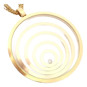 Chopard Happy Spirit Diamond Yellow Gold Extra Large Pendant 5 Strand Necklace