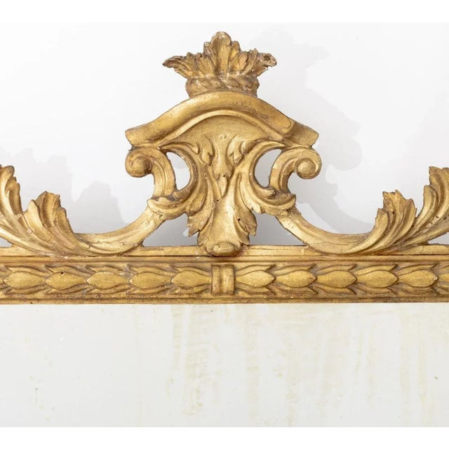 French Louis XVI Style Giltwood Mirror, 19th Century For Sale - Image 3 of 7