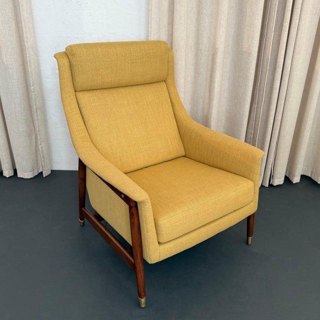 1950s Scandinavian Modern Upholstered "Scania" Armchair by Folke Ohlsson For Sale In New York - Image 6 of 10