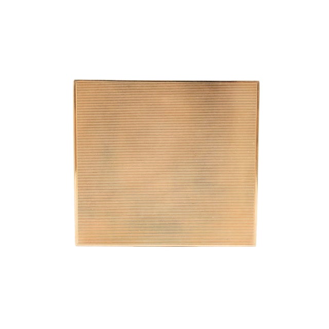 Late 20th Century Vintage Tiffany & Co. 14k Yellow Gold Ruby Powder Case Compact Mirror Box For Sale - Image 5 of 8