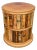 A Trompe l'Oeil Library Table | Embossed Faux Books Round Drinks Table For Sale