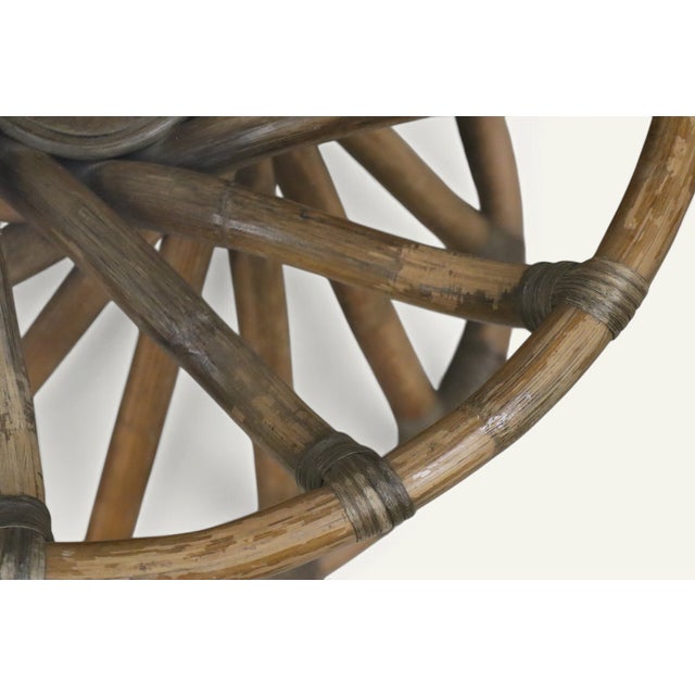 Bamboo and Glass Table by Bernard Govin for Eguizier, 1970s For Sale - Image 16 of 18