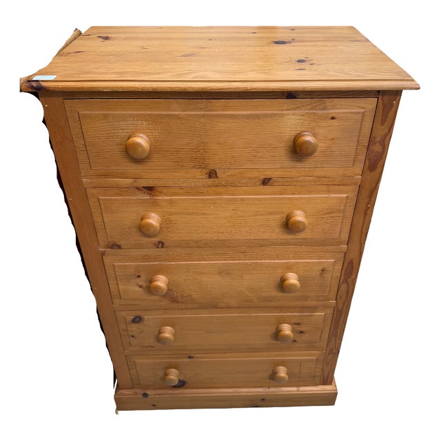 Wide Pine Chest of Drawers For Sale