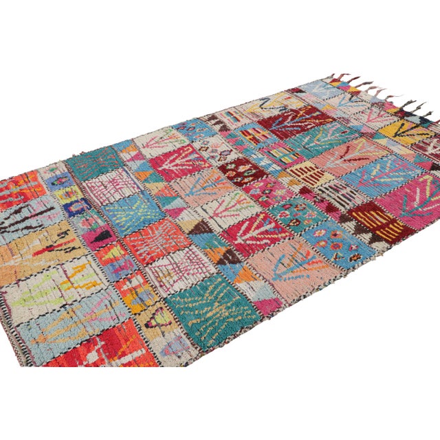 Rug & Kilim Vintage Azilal Moroccan Rug With Colorful Geometric Patterns, From Rug & Kilim For Sale - Image 4 of 7