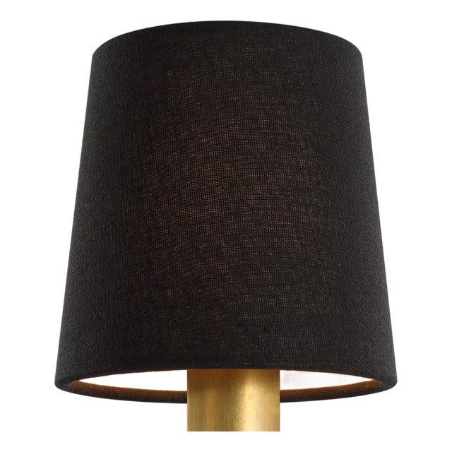Visual Comfort Signature 5" Black Linen Empire Shade For Sale