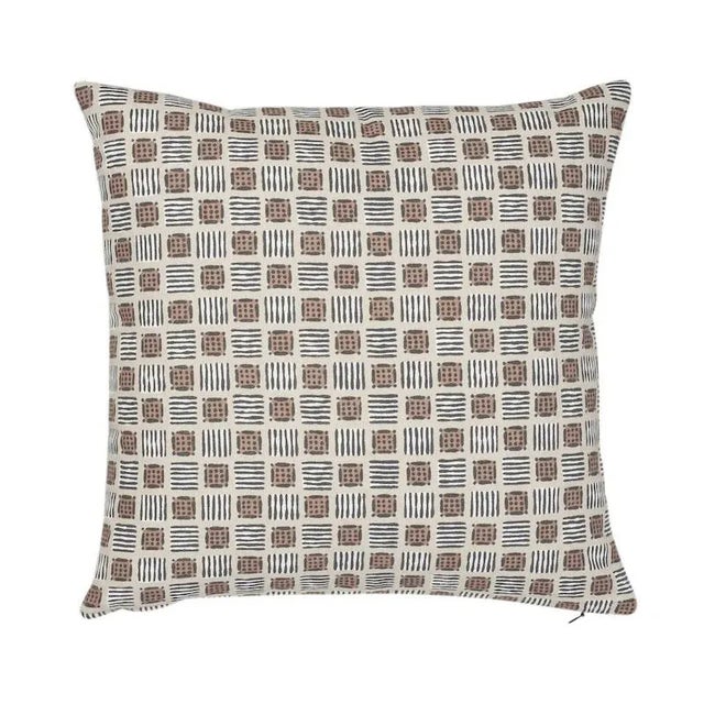 This pillow features Mottley Grid by Celerie Kemble for Schumacher with a Knife Edge finish. A small-scale screen print,...