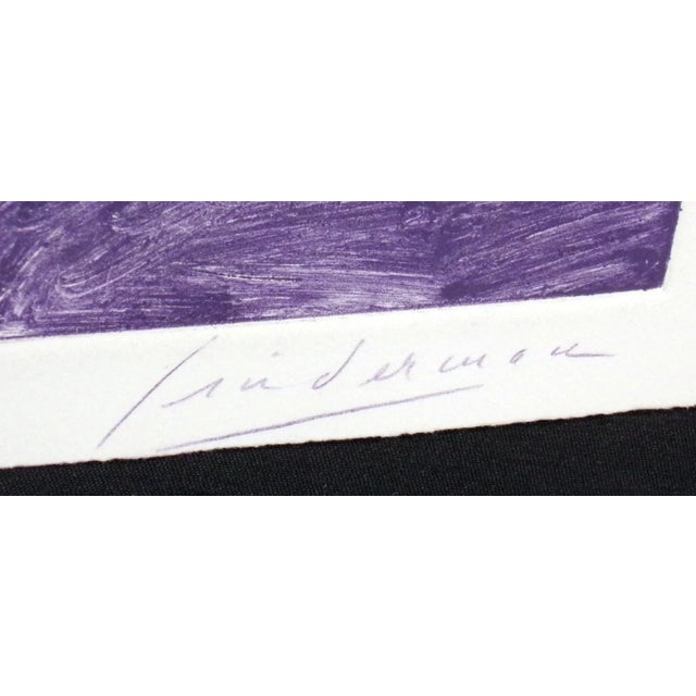 Impressionist 1984 "At The Castle of The Wolf" Impressionist Style Monotype by Earl Linderman For Sale - Image 3 of 4