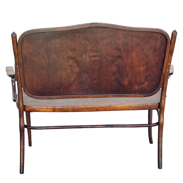 Early 20th Century Vienna Secession Bentwood Cherubs Motif Settee Bench by Jacob & Josef Kohn No 67 For Sale In Los Angeles - Image 6 of 10